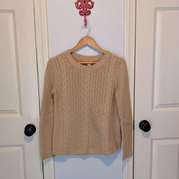 J. Crew Sweaters - J. Crew Tan Cableknit Sweater
